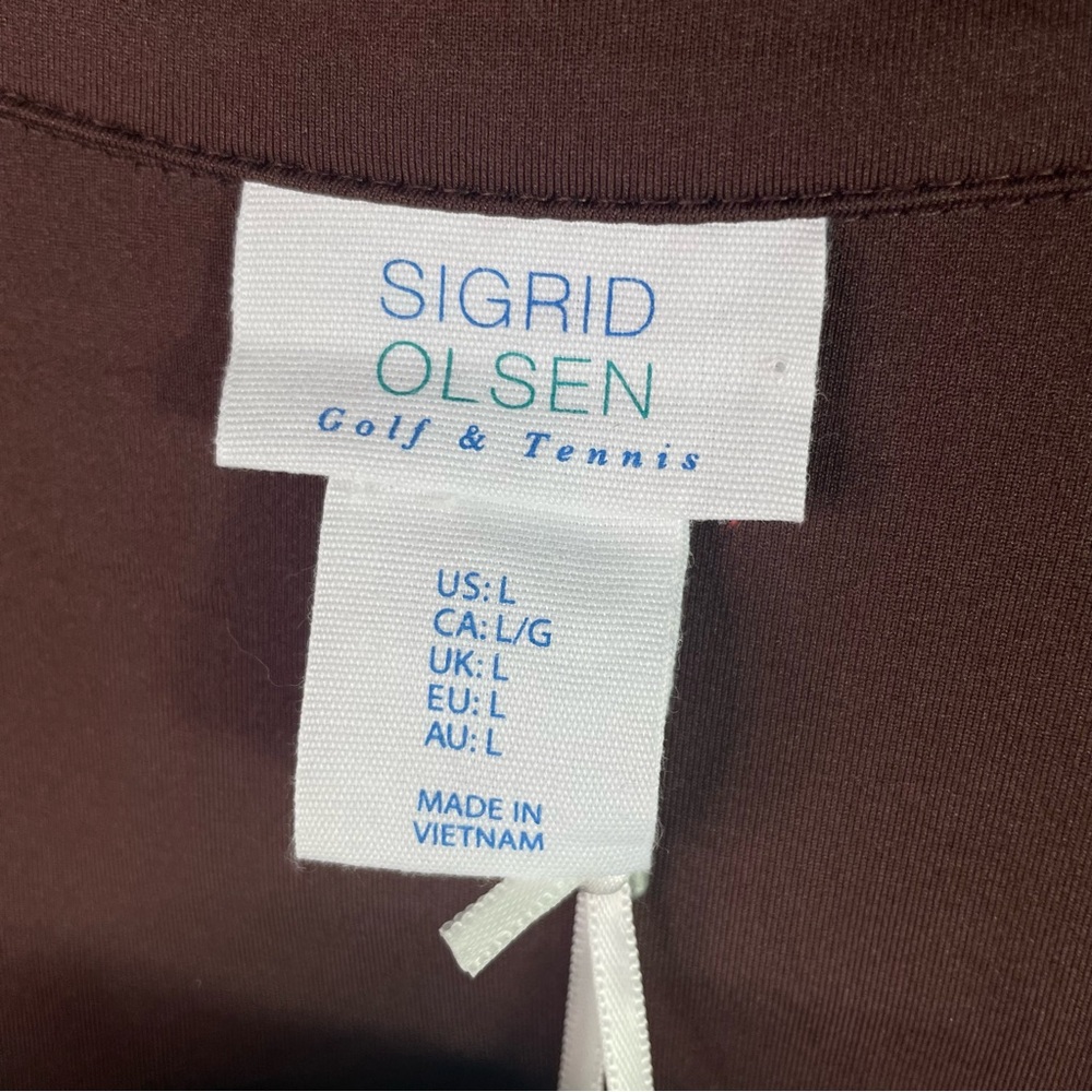 NWT Sigrid Olsen Golf & Tennis Tank Top Moisture Wicking Quick Dry UPF 50 Size L - Picture 9 of 11